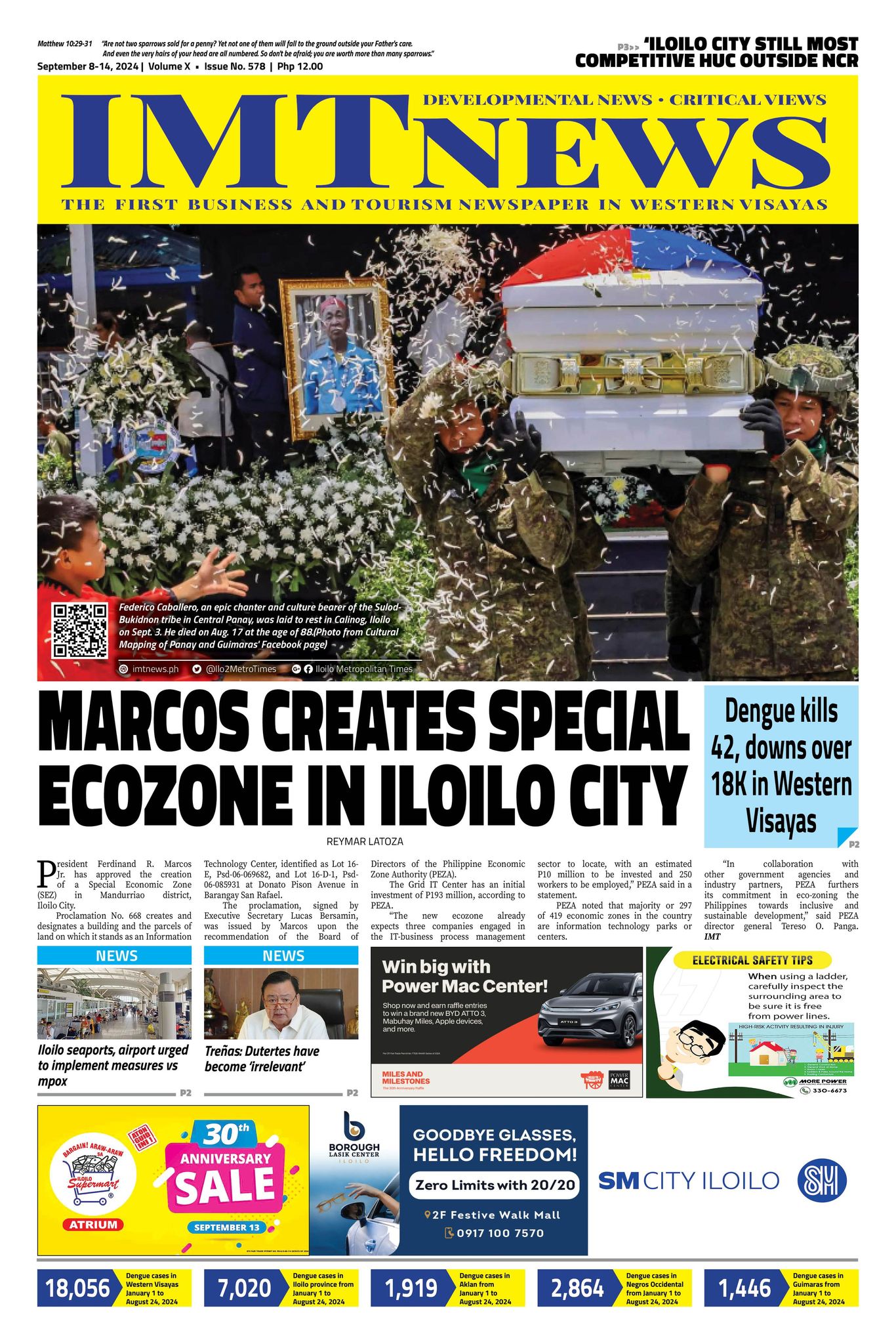 THIS WEEK'S FRONT PAGE (September 8-14, 2024)