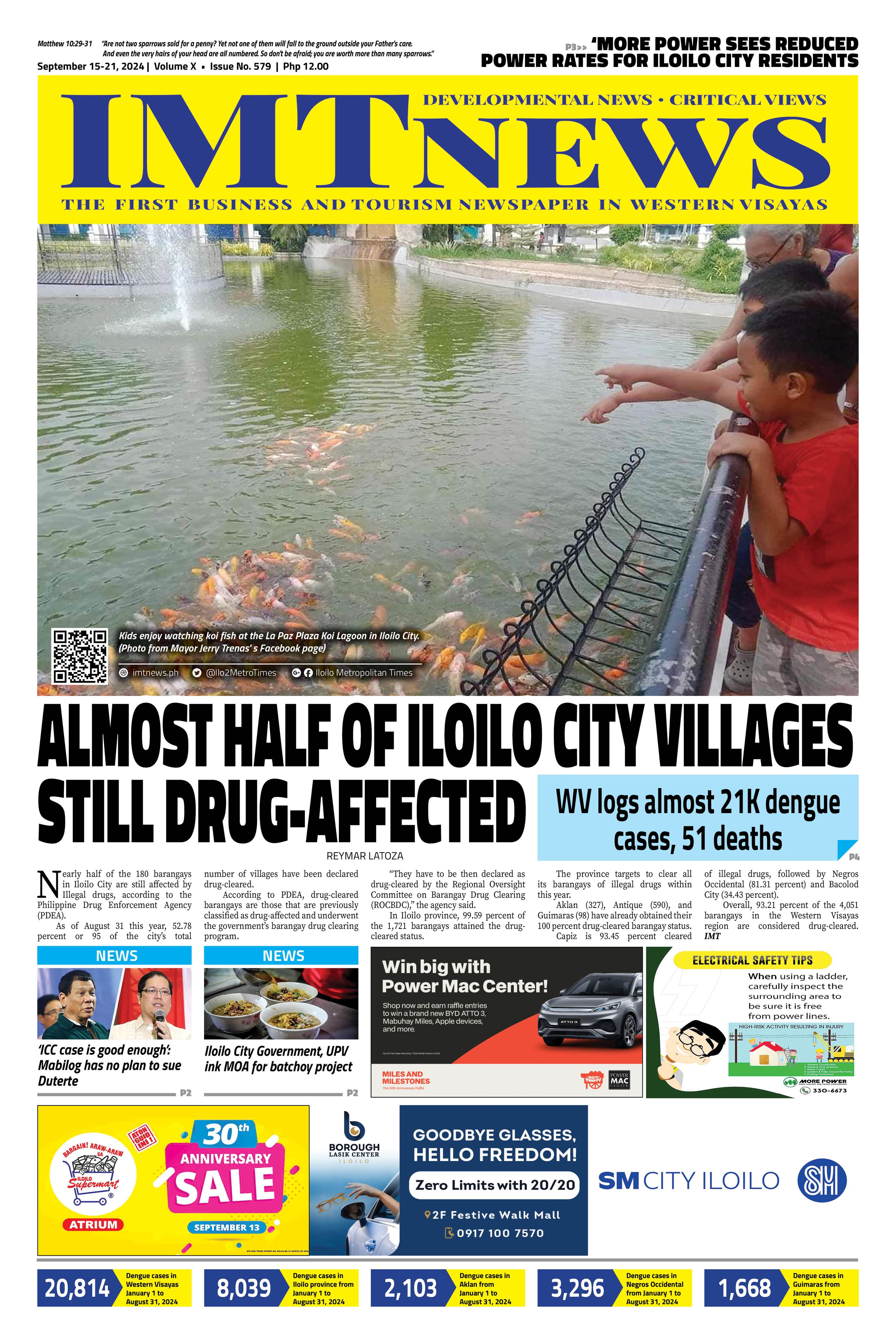 THIS WEEK'S FRONT PAGE (September 15-21, 2024)