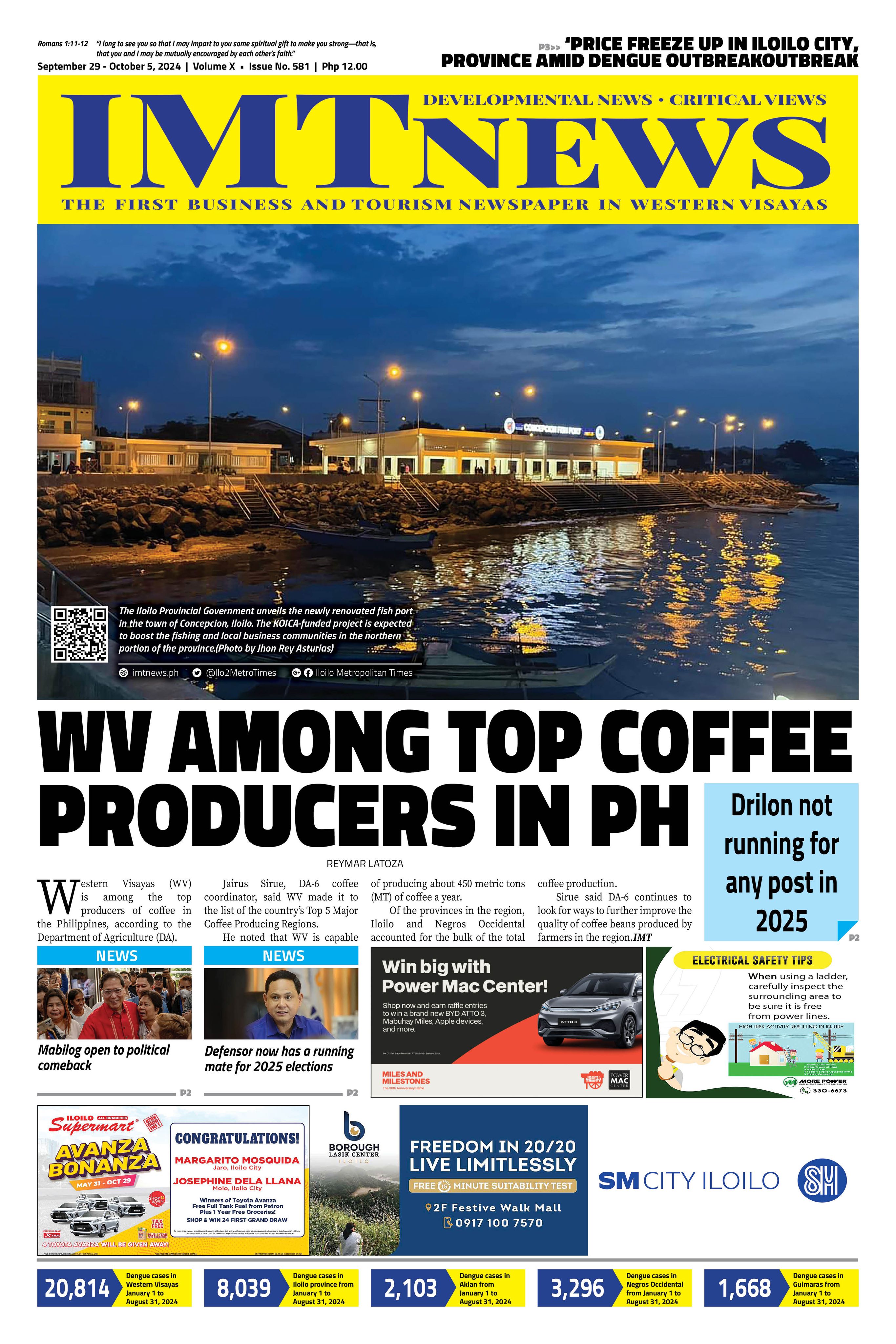 THIS WEEK'S FRONT PAGE (September 29-October 5, 2024)