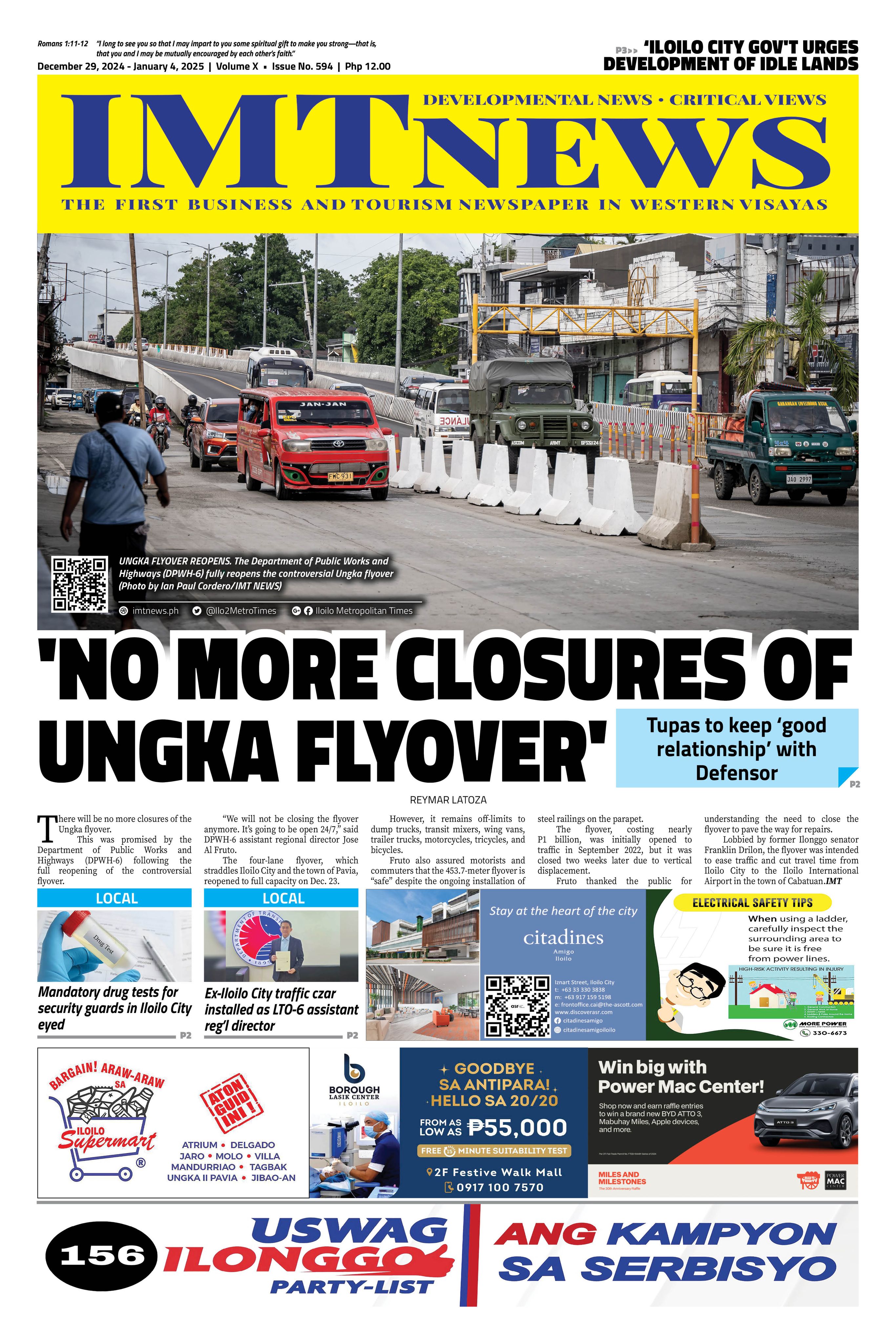 THIS WEEK'S FRONT PAGE (December 29, 2024 - JANUARY 4, 2025)