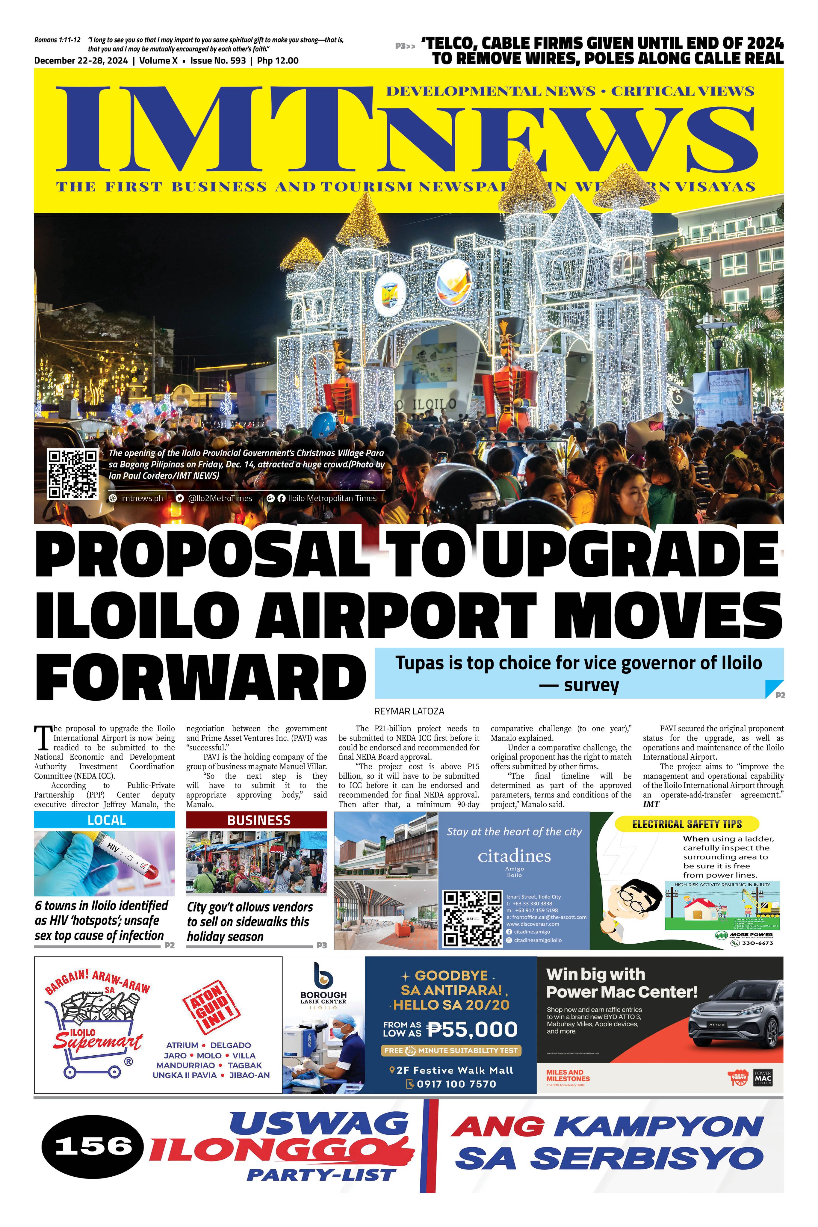 THIS WEEK'S FRONT PAGE (December 22-28, 2024)